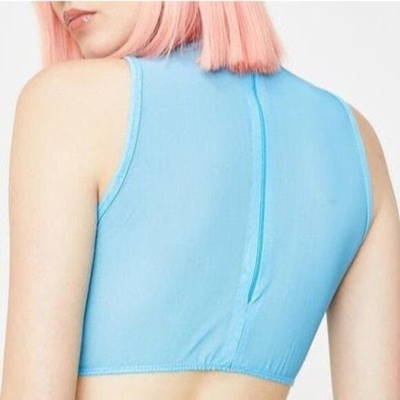 𝅺RAVE festival crop top rainbow print crop top - Picture 2 of 3